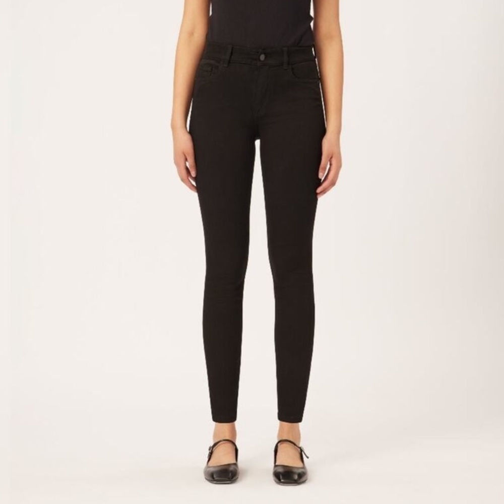 DL1961 Florence Ankle Jet Black Denim skinny Jeans 26